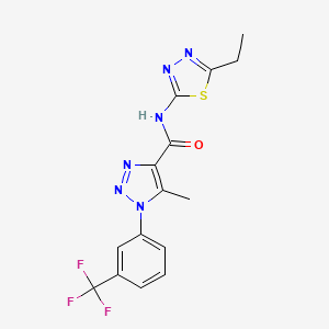 N-(5-ethyl-1,3,4-thiadiazol-2-yl)-5-methyl-1-[3-(trifluoromethyl)phenyl]triazole-4-carboxamide
