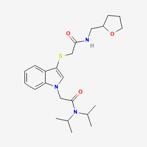 2-({1-[2-(diisopropylamino)-2-oxoethyl]-1H-indol-3-yl}thio)-N-(tetrahydrofuran-2-ylmethyl)acetamide