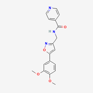 N-((5-(3,4-dimethoxyphenyl)isoxazol-3-yl)methyl)isonicotinamide
