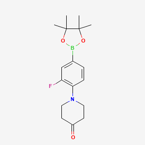 1-(2-Fluoro-4-(4,4,5,5-tetramethyl-1,3,2-dioxaborolan-2-yl)phenyl)piperidin-4-one