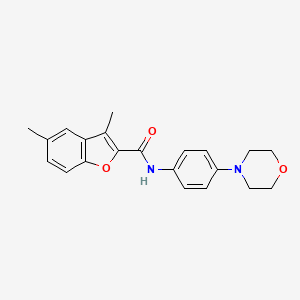 3,5-dimethyl-N-(4-morpholinophenyl)benzofuran-2-carboxamide
