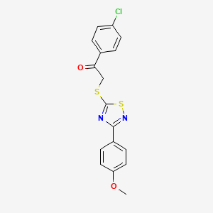 1-(4-Chlorophenyl)-2-[[3-(4-methoxyphenyl)-1,2,4-thiadiazol-5-yl]sulfanyl]ethanone