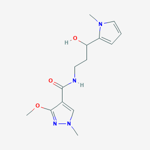 N-(3-hydroxy-3-(1-methyl-1H-pyrrol-2-yl)propyl)-3-methoxy-1-methyl-1H-pyrazole-4-carboxamide