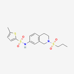 5-methyl-N-(2-(propylsulfonyl)-1,2,3,4-tetrahydroisoquinolin-7-yl)thiophene-2-sulfonamide