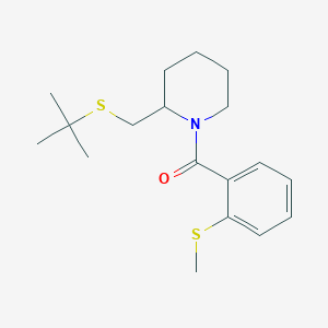 (2-((Tert-butylthio)methyl)piperidin-1-yl)(2-(methylthio)phenyl)methanone
