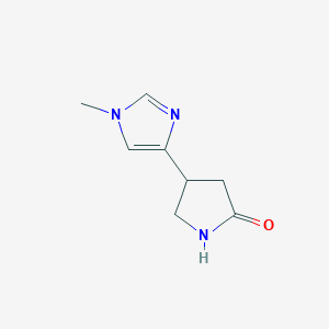 molecular formula C8H11N3O B2800186 4-(1-Methylimidazol-4-yl)pyrrolidin-2-one CAS No. 85198-92-1