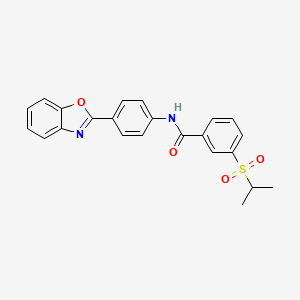 N-(4-(benzo[d]oxazol-2-yl)phenyl)-3-(isopropylsulfonyl)benzamide