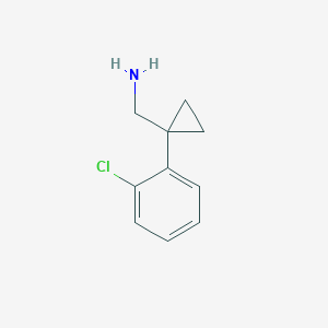 molecular formula C10H12ClN B2800200 [1-(2-Chlorophenyl)cyclopropyl]methanamine CAS No. 886365-68-0