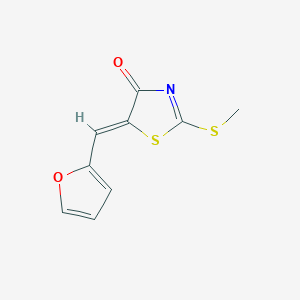 5-[(Z)-2-furylmethylidene]-2-(methylsulfanyl)-1,3-thiazol-4-one