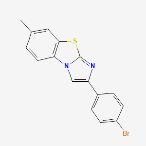 molecular formula C16H11BrN2S B2800207 2-(4-Bromophenyl)-7-methylimidazo[2,1-b][1,3]benzothiazole CAS No. 329716-26-9