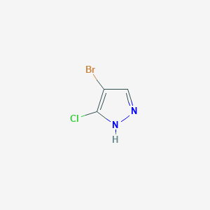 molecular formula C3H2BrClN2 B2800230 4-Bromo-3-chloro-1H-pyrazole CAS No. 27258-18-0