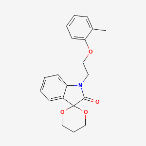 molecular formula C20H21NO4 B2800257 1'-(2-(o-Tolyloxy)ethyl)spiro[[1,3]dioxane-2,3'-indolin]-2'-one CAS No. 853751-54-9