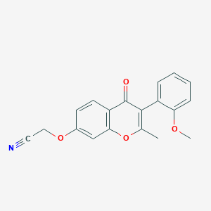 B2800259 2-((3-(2-methoxyphenyl)-2-methyl-4-oxo-4H-chromen-7-yl)oxy)acetonitrile CAS No. 610764-15-3