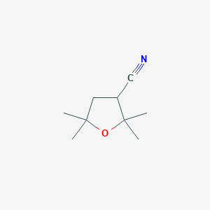 molecular formula C9H15NO B2800263 2,2,5,5-Tetramethyloxolane-3-carbonitrile CAS No. 1510199-80-0