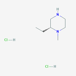molecular formula C7H18Cl2N2 B2800284 (R)-2-Ethyl-1-methylpiperazine dihydrochloride CAS No. 1777817-32-9