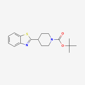molecular formula C17H22N2O2S B2800285 Tert-butyl 4-(1,3-benzothiazol-2-yl)piperidine-1-carboxylate CAS No. 1373879-28-7