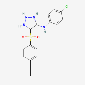 molecular formula C18H19ClN4O2S B2800287 4-(4-tert-butylbenzenesulfonyl)-N-(4-chlorophenyl)-1H-1,2,3-triazol-5-amine CAS No. 1160231-05-9