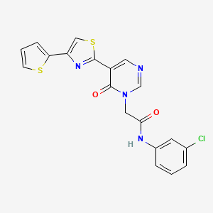 N~1~-(3-chlorophenyl)-2-[6-oxo-5-[4-(2-thienyl)-1,3-thiazol-2-yl]-1(6H)-pyrimidinyl]acetamide