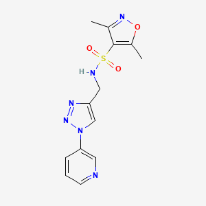 3,5-dimethyl-N-((1-(pyridin-3-yl)-1H-1,2,3-triazol-4-yl)methyl)isoxazole-4-sulfonamide