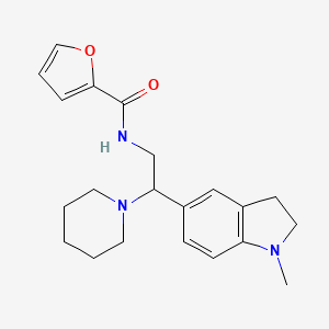 N-(2-(1-methylindolin-5-yl)-2-(piperidin-1-yl)ethyl)furan-2-carboxamide