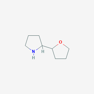 molecular formula C8H15NO B2800310 2-(Oxolan-2-yl)pyrrolidine CAS No. 383127-91-1