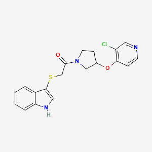 2-((1H-indol-3-yl)thio)-1-(3-((3-chloropyridin-4-yl)oxy)pyrrolidin-1-yl)ethanone