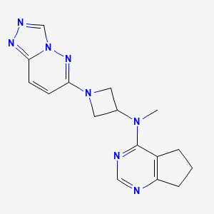 N-{5H,6H,7H-cyclopenta[d]pyrimidin-4-yl}-N-methyl-1-{[1,2,4]triazolo[4,3-b]pyridazin-6-yl}azetidin-3-amine