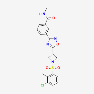 3-(5-(1-((3-chloro-2-methylphenyl)sulfonyl)azetidin-3-yl)-1,2,4-oxadiazol-3-yl)-N-methylbenzamide