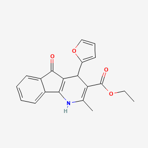ethyl 4-(furan-2-yl)-2-methyl-5-oxo-4,5-dihydro-1H-indeno[1,2-b]pyridine-3-carboxylate