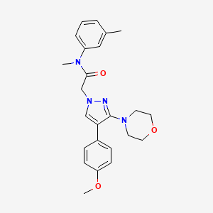2-(4-(4-methoxyphenyl)-3-morpholino-1H-pyrazol-1-yl)-N-methyl-N-(m-tolyl)acetamide