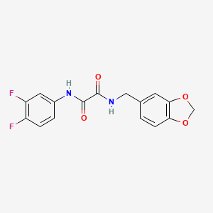 molecular formula C16H12F2N2O4 B2800329 N-[(2H-1,3-benzodioxol-5-yl)methyl]-N'-(3,4-difluorophenyl)ethanediamide CAS No. 941999-01-5
