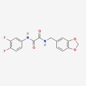 N1-(benzo[d][1,3]dioxol-5-ylmethyl)-N2-(3,4-difluorophenyl)oxalamide