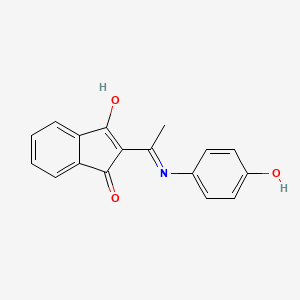 2-(((4-Hydroxyphenyl)amino)ethylidene)indane-1,3-dione
