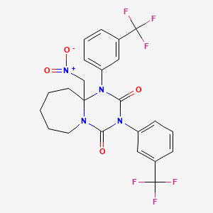 10a-(nitromethyl)-1,3-bis[3-(trifluoromethyl)phenyl]-7,8,9,10-tetrahydro-6H-[1,3,5]triazino[1,2-a]azepine-2,4-dione
