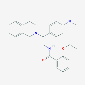molecular formula C28H33N3O2 B2800362 N-{2-[4-(dimethylamino)phenyl]-2-(1,2,3,4-tetrahydroisoquinolin-2-yl)ethyl}-2-ethoxybenzamide CAS No. 946365-64-6