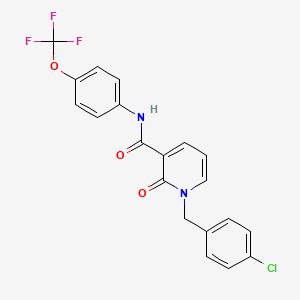 molecular formula C20H14ClF3N2O3 B2800368 1-[(4-chlorophenyl)methyl]-2-oxo-N-[4-(trifluoromethoxy)phenyl]-1,2-dihydropyridine-3-carboxamide CAS No. 852924-42-6
