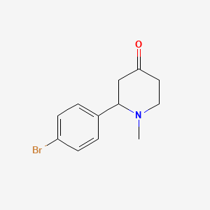 molecular formula C12H14BrNO B2800377 2-(4-Bromophenyl)-1-methylpiperidin-4-one CAS No. 1499211-13-0