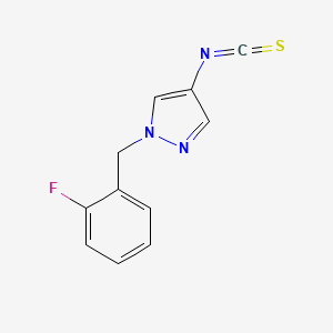 molecular formula C11H8FN3S B2800380 1-(2-Fluoro-benzyl)-4-isothiocyanato-1H-pyrazole CAS No. 1004193-54-7