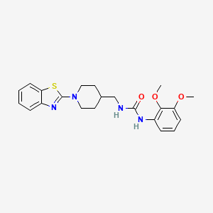 molecular formula C22H26N4O3S B2800381 1-((1-(Benzo[d]thiazol-2-yl)piperidin-4-yl)methyl)-3-(2,3-dimethoxyphenyl)urea CAS No. 1797953-75-3