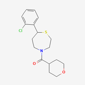 (7-(2-chlorophenyl)-1,4-thiazepan-4-yl)(tetrahydro-2H-pyran-4-yl)methanone