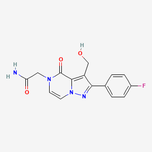 2-[2-(4-fluorophenyl)-3-(hydroxymethyl)-4-oxopyrazolo[1,5-a]pyrazin-5(4H)-yl]acetamide