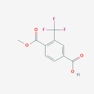 molecular formula C10H7F3O4 B2800399 4-(Methoxycarbonyl)-3-(trifluoromethyl)benzoic acid CAS No. 2171921-40-5