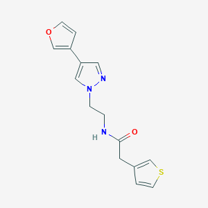 N-(2-(4-(furan-3-yl)-1H-pyrazol-1-yl)ethyl)-2-(thiophen-3-yl)acetamide