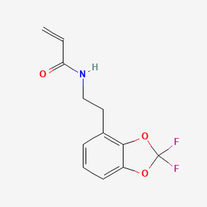 B2800426 N-[2-(2,2-Difluoro-1,3-benzodioxol-4-yl)ethyl]prop-2-enamide CAS No. 2361656-00-8