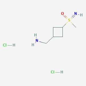 molecular formula C6H16Cl2N2OS B2800437 [3-(Methylsulfonimidoyl)cyclobutyl]methanamine;dihydrochloride CAS No. 2416223-32-8