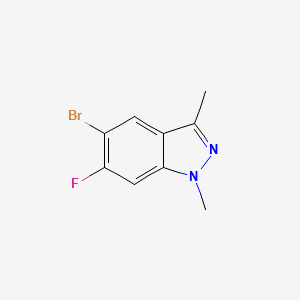 molecular formula C9H8BrFN2 B2800471 5-bromo-6-fluoro-1,3-dimethyl-1H-indazole CAS No. 929885-09-6