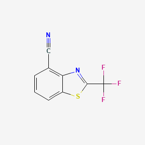 molecular formula C9H3F3N2S B2800481 2-(Trifluoromethyl)-1,3-benzothiazole-4-carbonitrile CAS No. 1909336-26-0