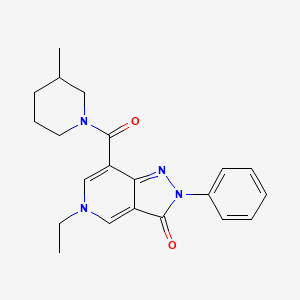 molecular formula C21H24N4O2 B2800517 5-ethyl-7-(3-methylpiperidine-1-carbonyl)-2-phenyl-2H,3H,5H-pyrazolo[4,3-c]pyridin-3-one CAS No. 923184-81-0