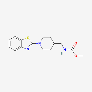 molecular formula C15H19N3O2S B2800582 Methyl ((1-(benzo[d]thiazol-2-yl)piperidin-4-yl)methyl)carbamate CAS No. 1797124-75-4