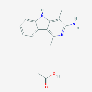 molecular formula C15H17N3O2 B028006 3-Amino-1,4-dimethyl-5H-pyrido[4,3-b]indole acetate CAS No. 68808-54-8